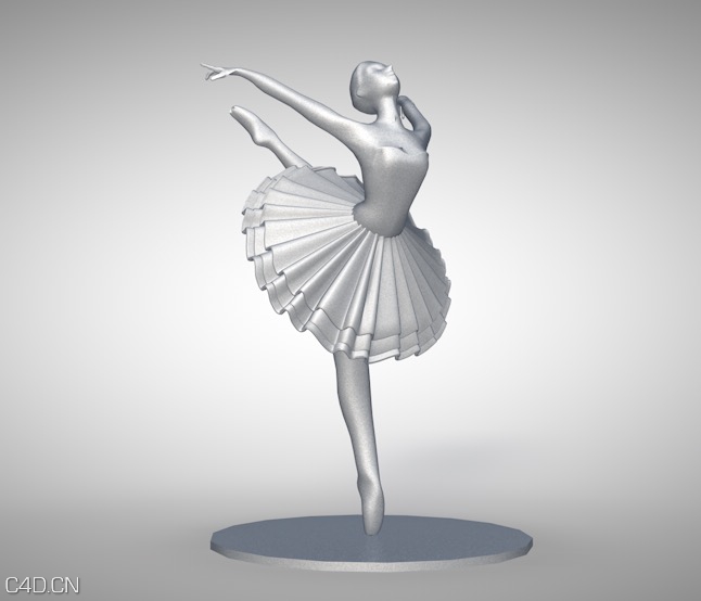芭蕾舞女孩/跳舞女孩雕塑C4D模型 Ballet girl sculpture 3D model - C4D之家 - cinema4d_ 2015-05-10 00.56.37.jpg