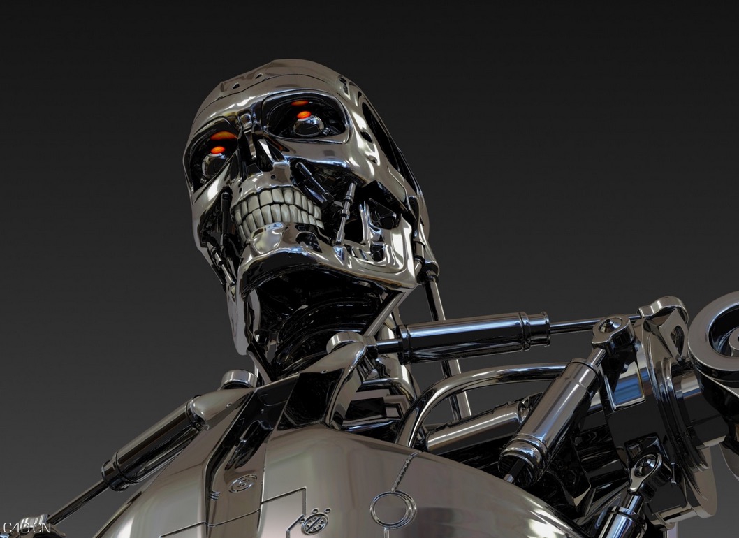 终结者 Terminator T-800 C4D模型（绑定动画）