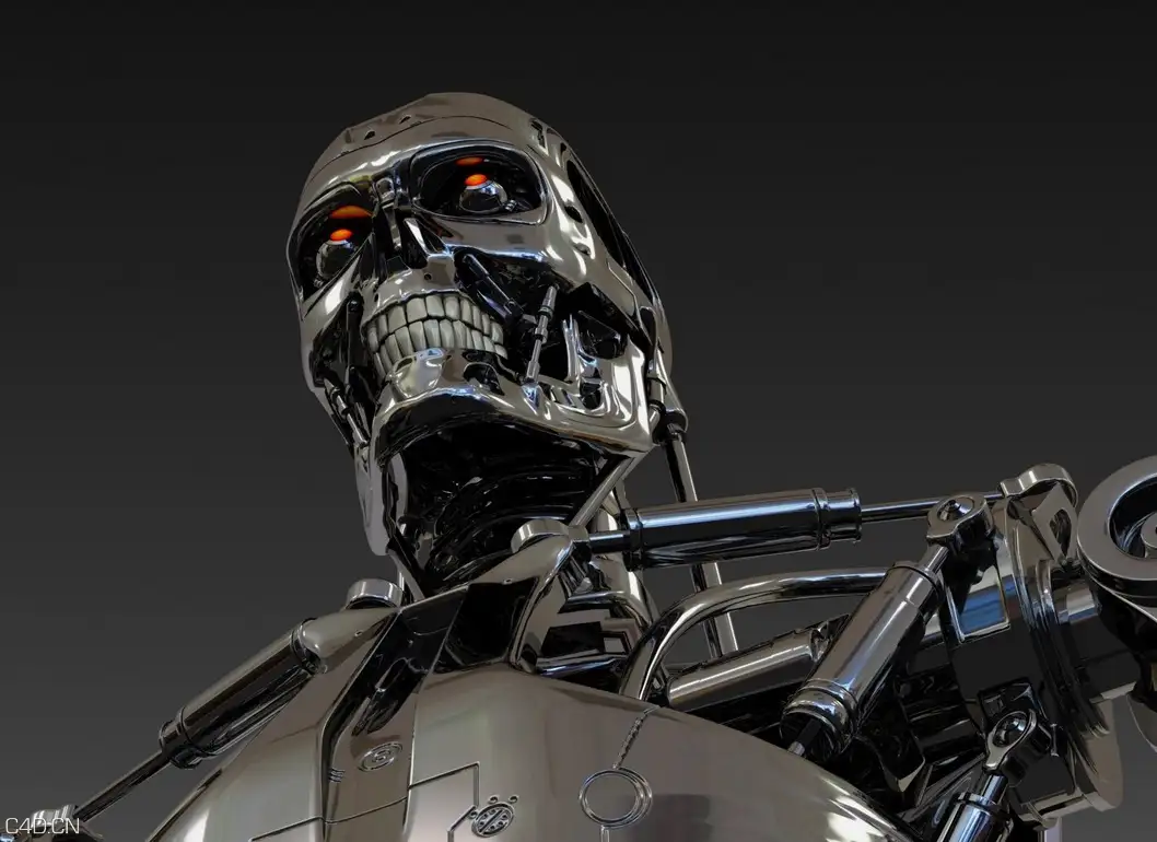 终结者 Terminator T-800 C4D模型（绑定动画）