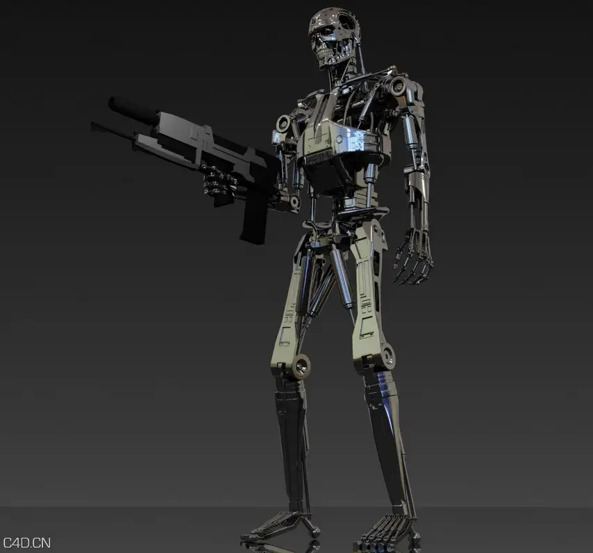终结者 Terminator T-800 C4D模型（绑定动画） - C4D之家 - cinema4d_ 2015-05-11 00.48.22.jpg