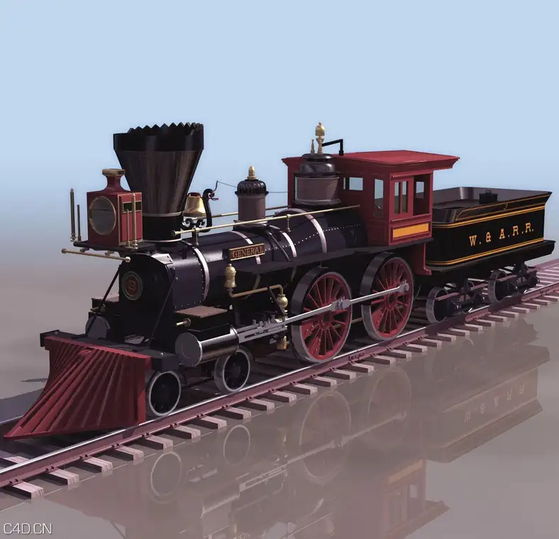 蒸汽火车/老火车C4D模型 Steam train 3D model - C4D之家 - cinema4d_ 2015-05-11 01.13.24.jpg