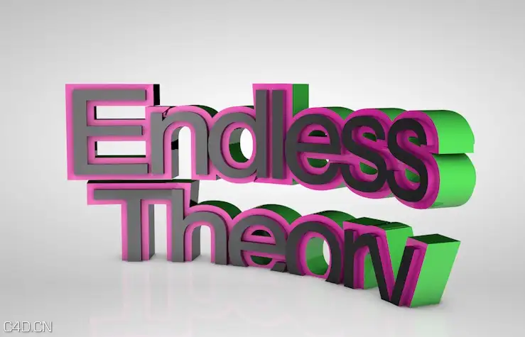 C4D弯曲的轮廓文字工程 Bent Outlined Text in Cinema 4D