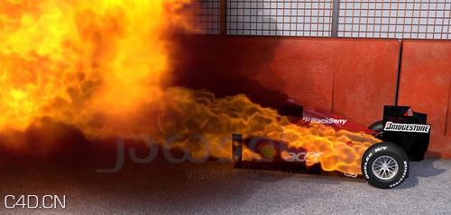 C4D制作F1赛car碰撞视频教程Cinema 4D Tutorial.Net - F1 car collision