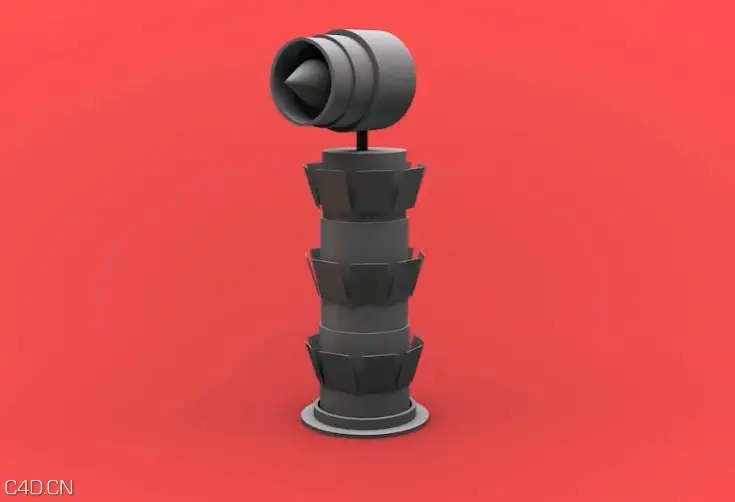 C4D激光炮建模及组合动画教程 Blaster Cannon - Cinema 4D