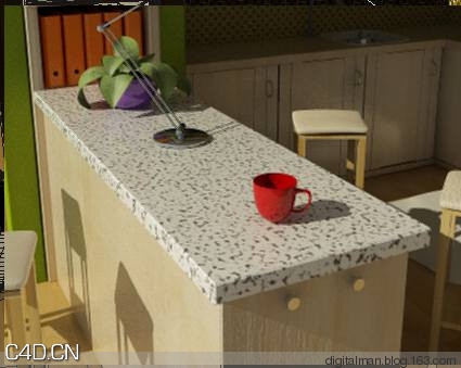 C4D厨房设计-Vray灯光材质渲染篇-3