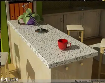 C4D厨房设计-Vray灯光材质渲染篇-3