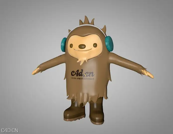 刺猬卡通形象C4D模型 Hedgehog 3d models - C4D之家 - cinema4d_ 2015-05-23 13.00.46.jpg