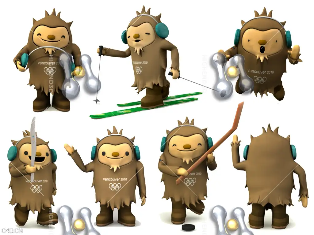 刺猬卡通形象C4D模型 Hedgehog 3d models - C4D之家 - Qutachi.jpg