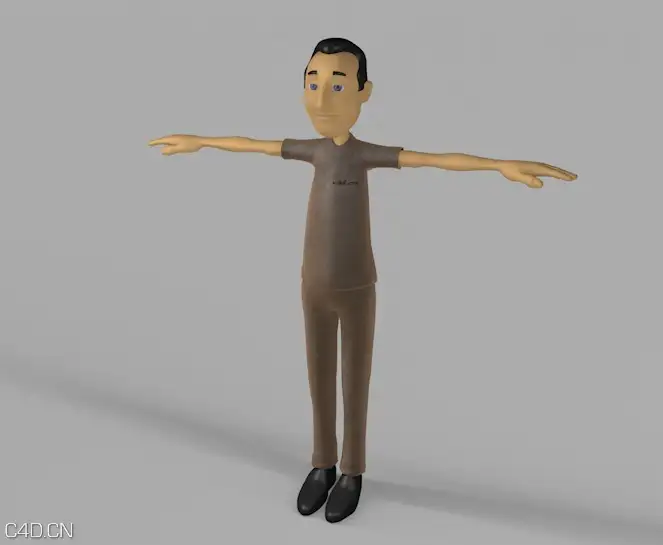 卡通男人C4D模型 Cartoon man in 3D