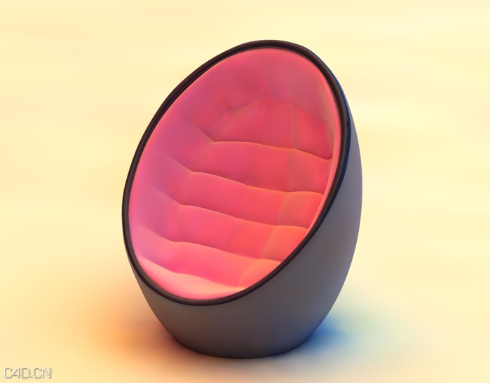 时尚休闲蛋椅C4D模型 egg chair