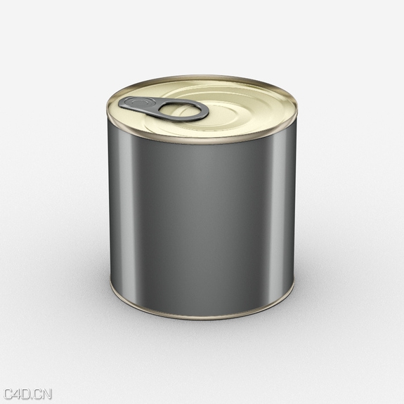 食品易拉罐头C4D模型 Cans For Food 400g