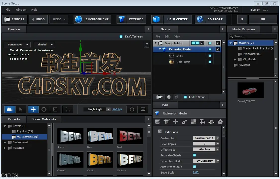 E3D v2注册和谐版 Element 3D v2.0.7 Build 2008 (Win/Mac) 带中文安装说明 - C4D之家 - Element 3D v2.0.7 Build 2008.jpg