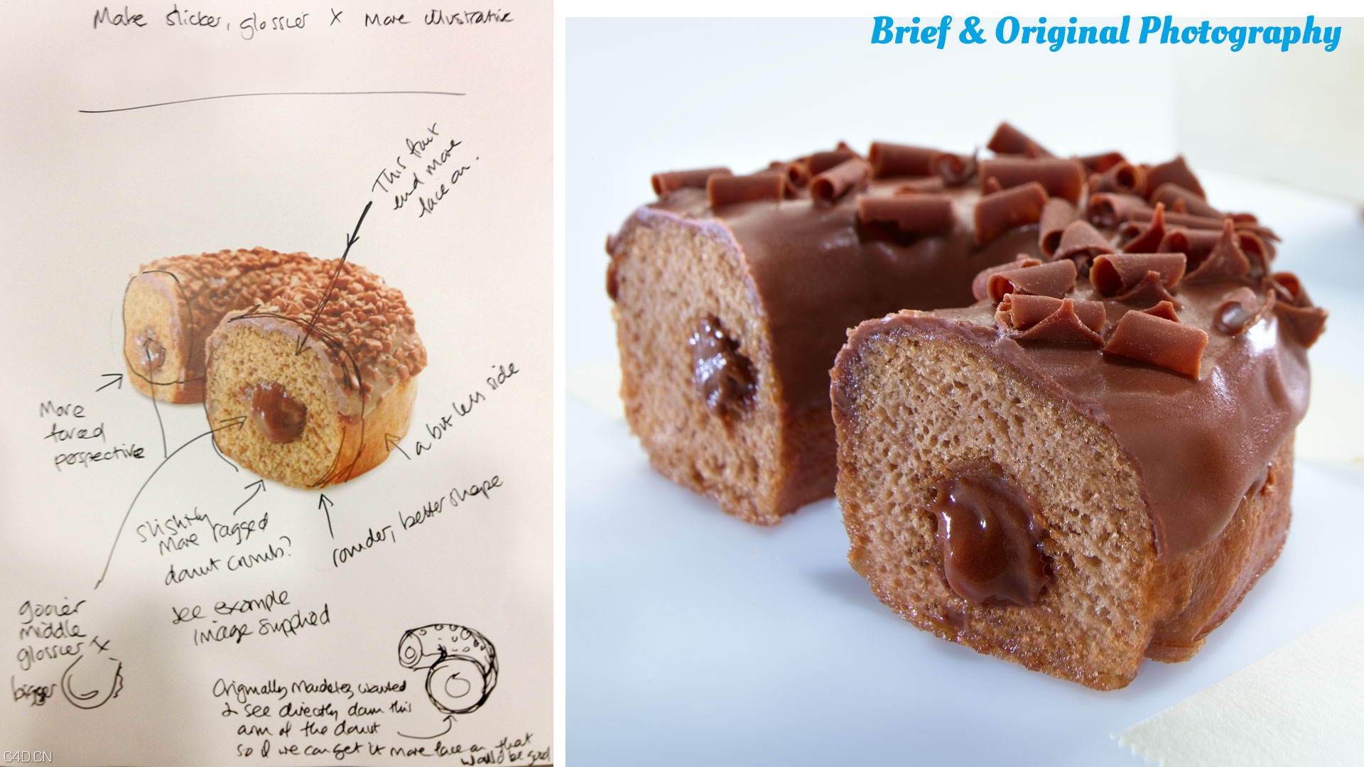 C4D食品作品：巧克力甜甜圈CGI及润饰 - C4D之家 - Hurr-doughnut-brief.jpg