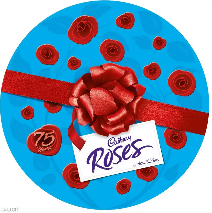 玫瑰花礼盒C4D作品 Roses Tin