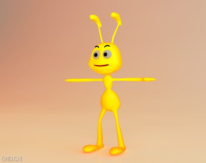 小蚂蚁卡通形象C4D模型 Ant cartoon model - C4D之家 - cinema4d_ 2015-06-05 23.34.36.jpg