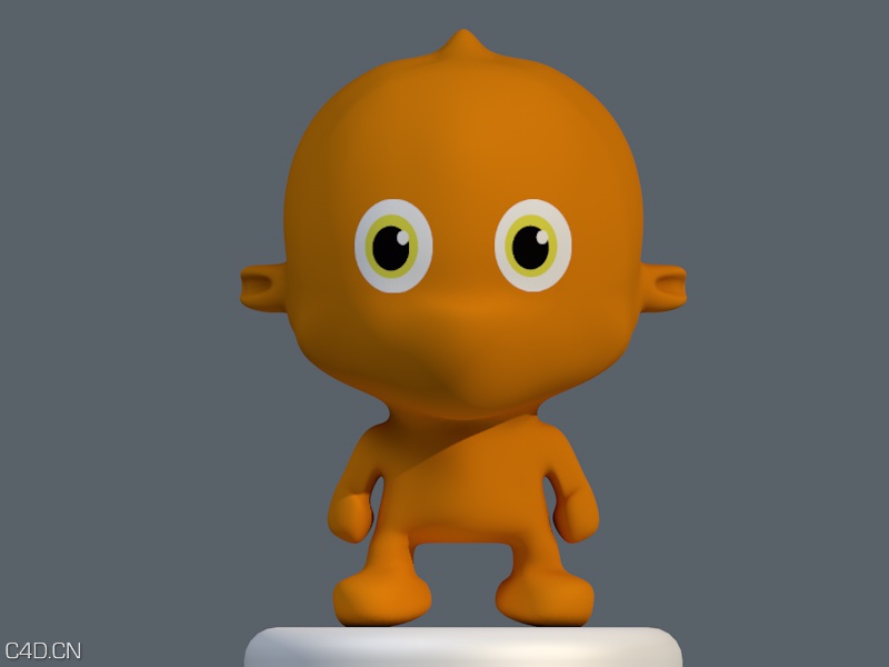 卡通猴子模型 - C4D之家 - 猴子0001.jpg