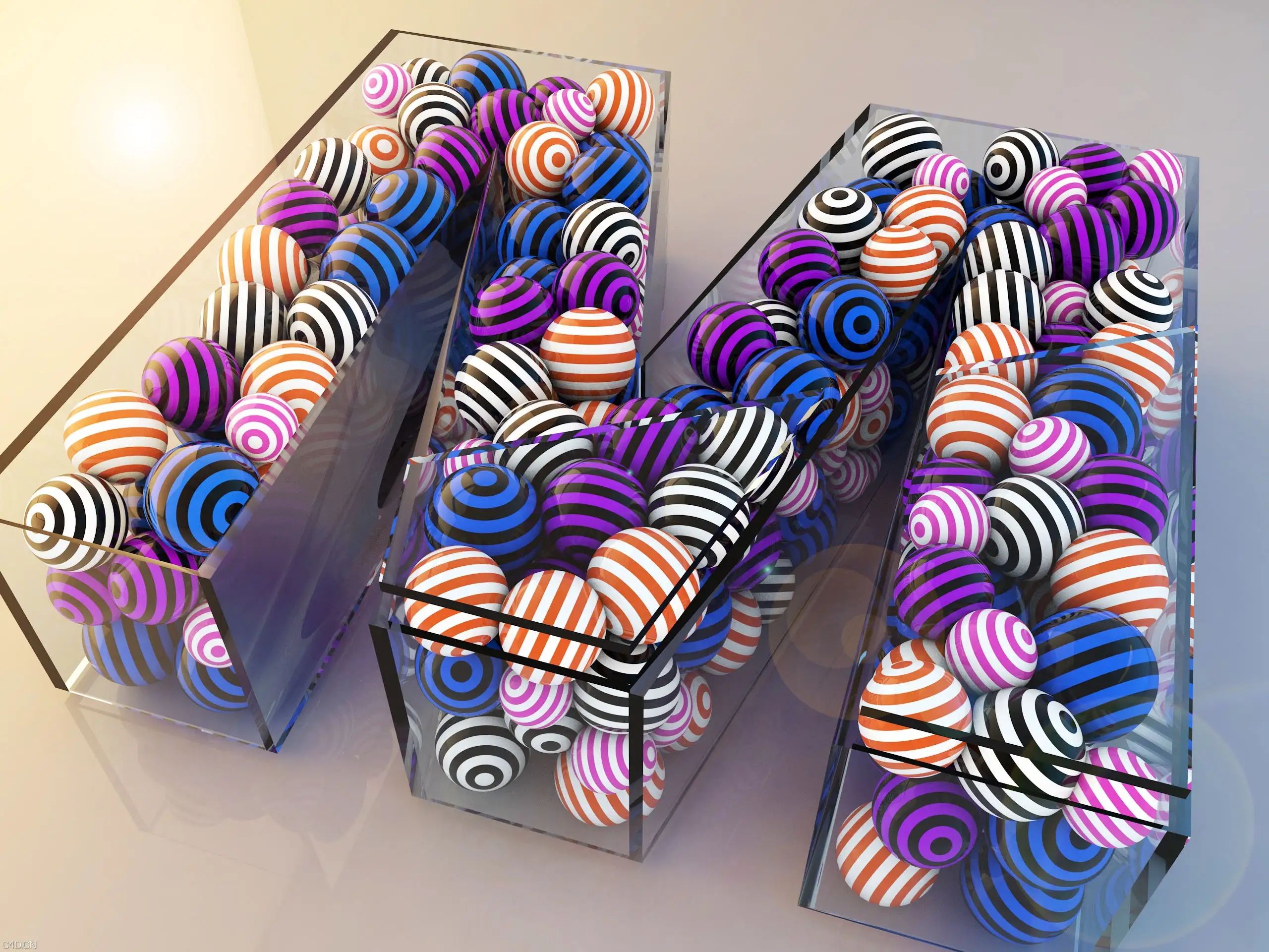自己跟着教程做的小球 - C4D之家 - M字小球.jpg