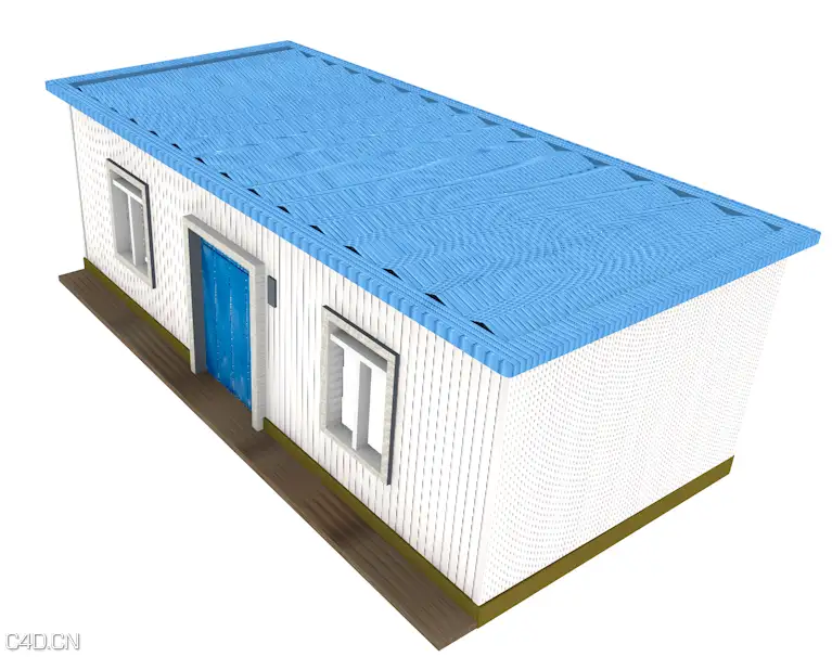 建筑工地活动板房 - C4D之家 - 活动板房