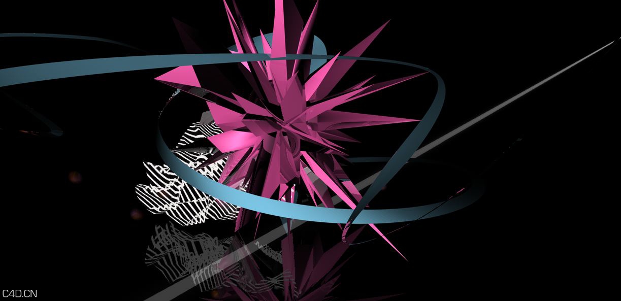 C4D酷炫的 抽象体 动画 - C4D之家 - 捕获.JPG