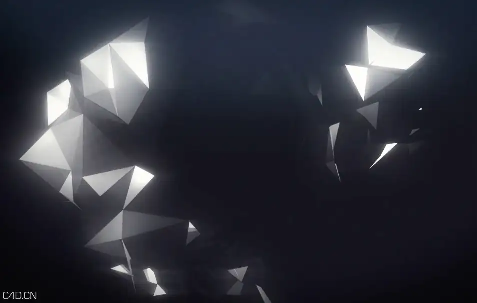 GSG新教程：C4D/AE模仿Nike广告抽象三角化多边形教程
