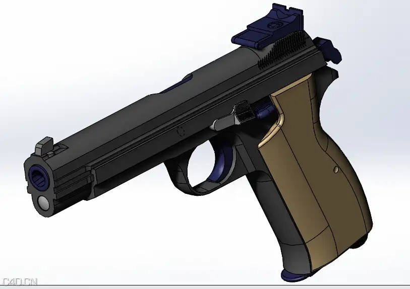 瑞士P210手枪，手枪里的劳斯莱斯（含结构） - C4D之家 - P210.jpg