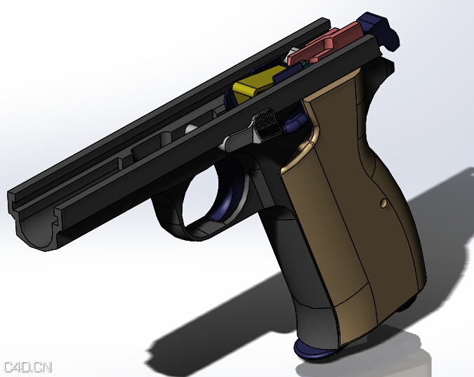 瑞士P210手枪，手枪里的劳斯莱斯（含结构） - C4D之家 - p210-1.jpg