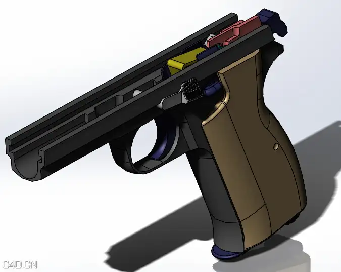 瑞士P210手枪，手枪里的劳斯莱斯（含结构） - C4D之家 - p210-1.jpg