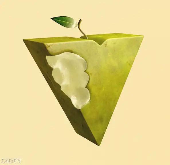 自学C4D一段时间了，虽然是做的平面设计，却很喜欢3D，希望大家提出宝贵意见 - C4D之家 - 三角apple3.jpg