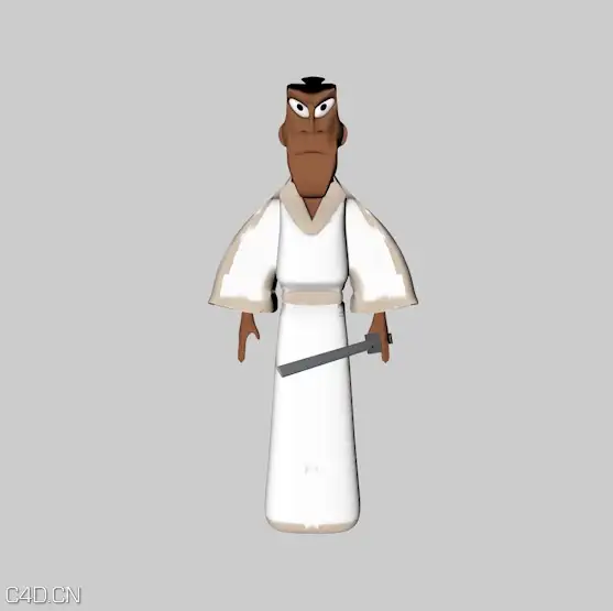 日本武士卡通形象C4D模型 Samurai - C4D之家 - cinema4d_ 2015-06-23 16.54.18.jpg