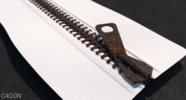 拉链C4D模型 Zipper 3d model