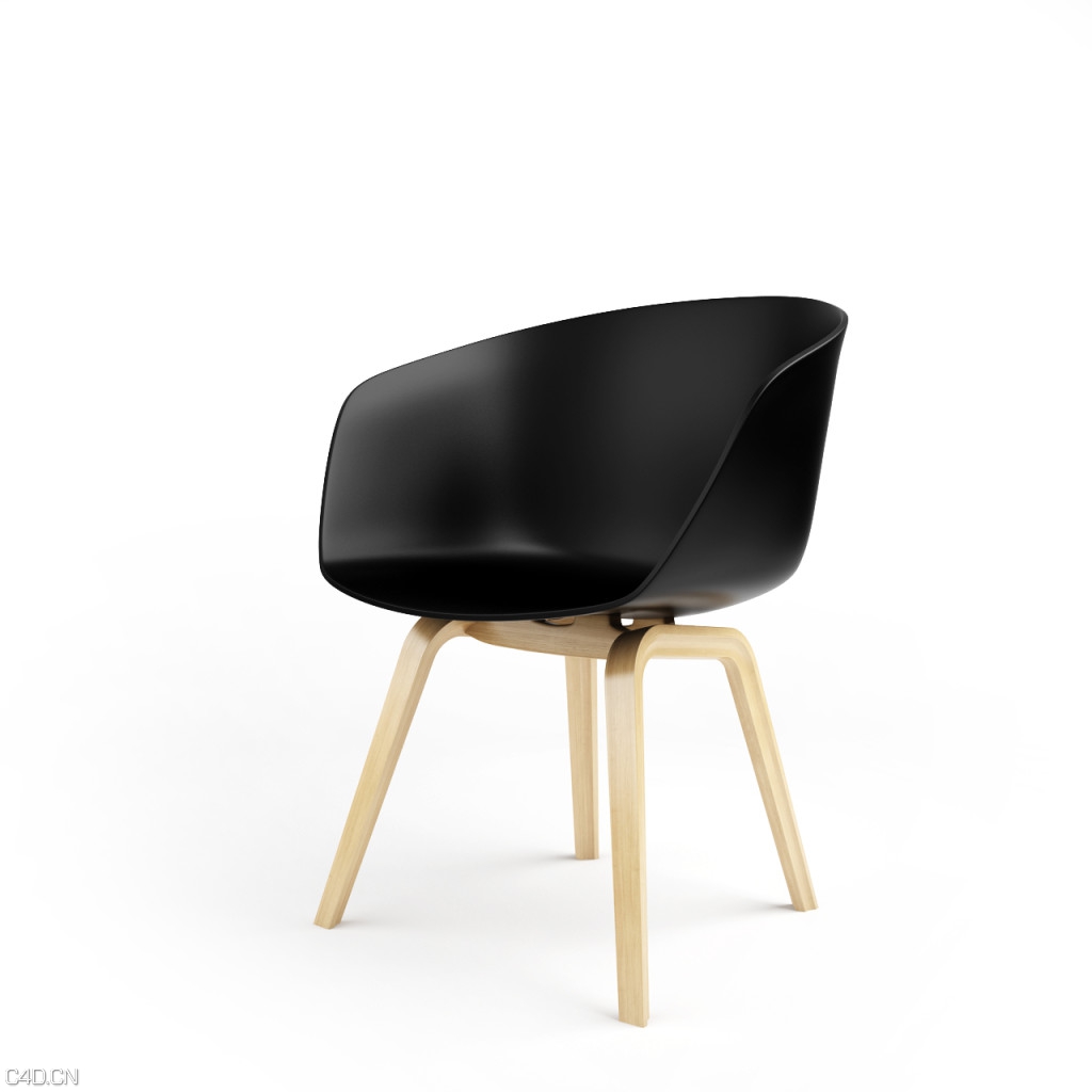 时尚黑色椅子C4D模型 About A Chair by Hay - C4D之家 - about-a-chair-by-hay-1024x1024.jpg