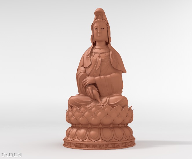观音菩萨坐像C4D模型