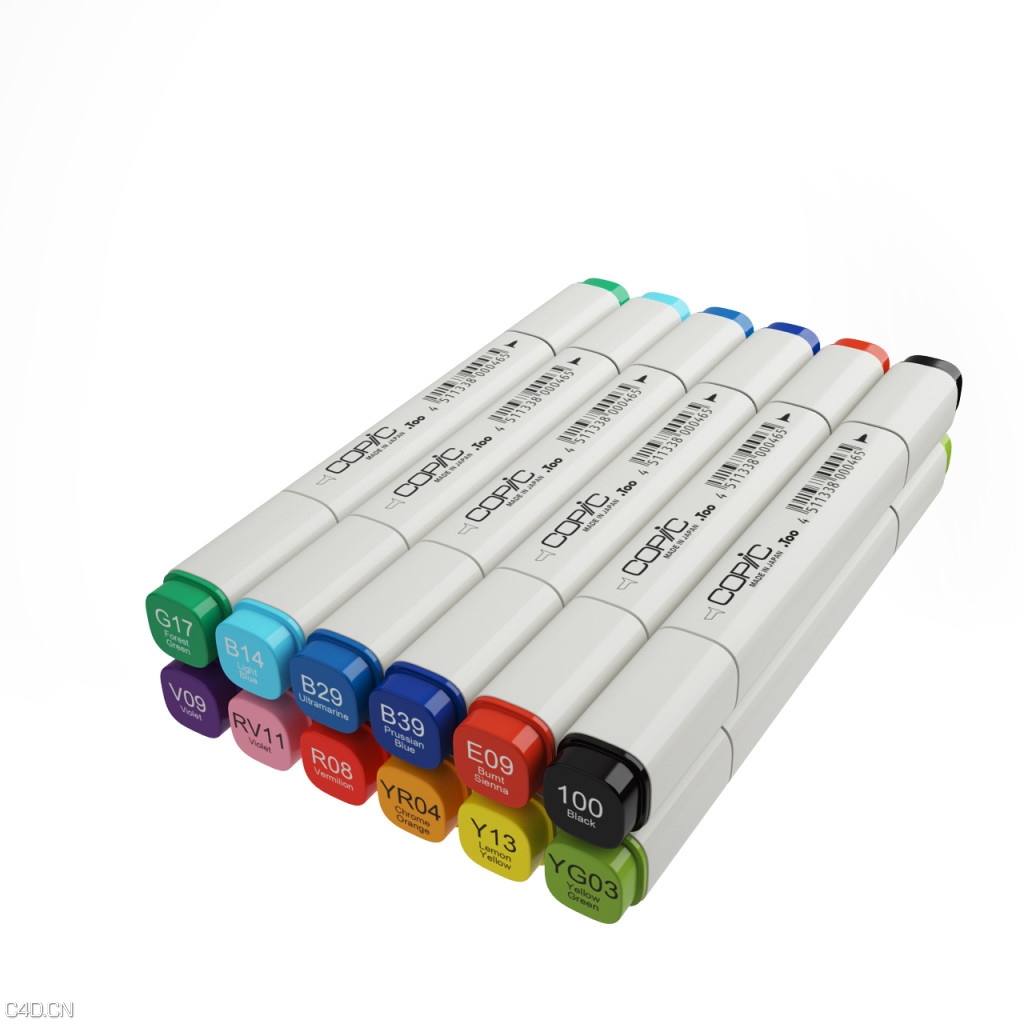 马克笔,变色记号笔C4D模型 Copic Markers by Copic - C4D之家 - copic-markers-by-copic-1024x1024.jpg