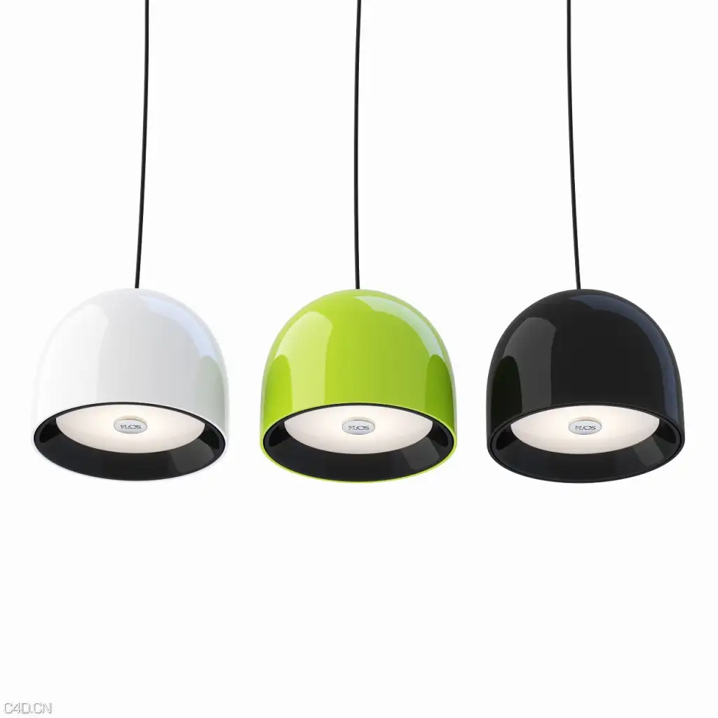 时尚吊灯,碗吊灯C4D模型 Wan S Lamp by Flos - C4D之家 - wan-s-lamp-by-flos-1024x1024.jpg