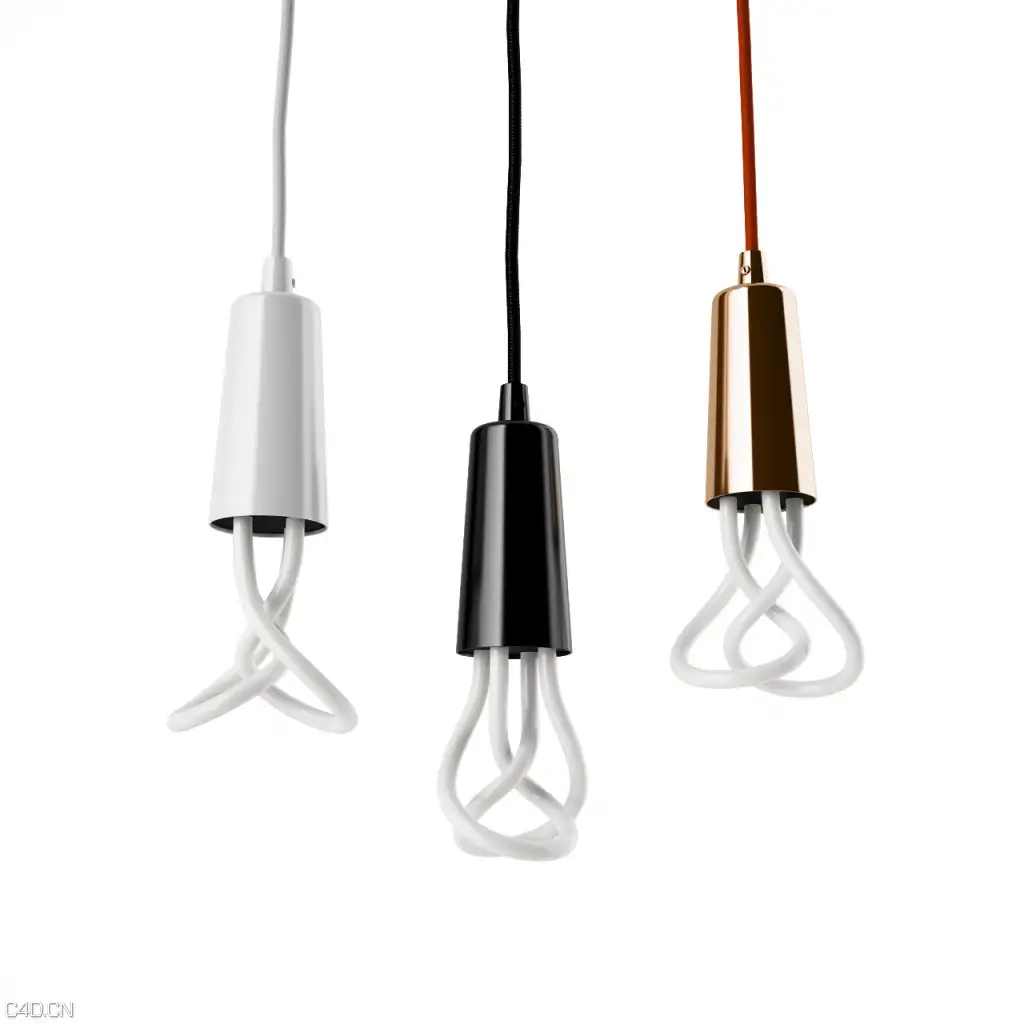 节能吊灯C4D模型 Drop Cap Plumen 001 by Plumen
