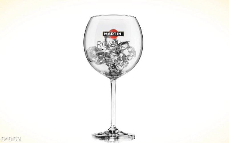 冰块填充杯子特效 Ice into glass c4d+ae教程