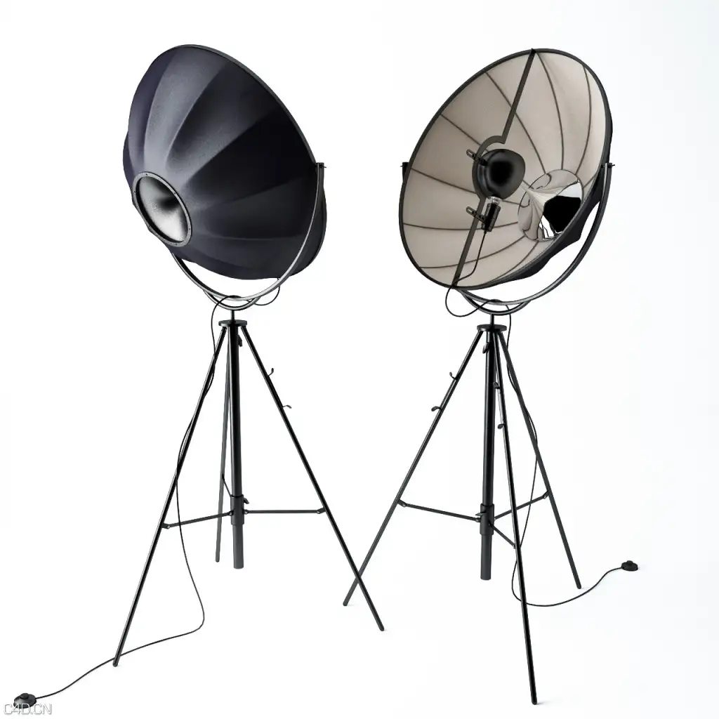 舞台灯,摄像灯,柔光灯C4D模型 Fortuny Stage Lamp by Pallucco