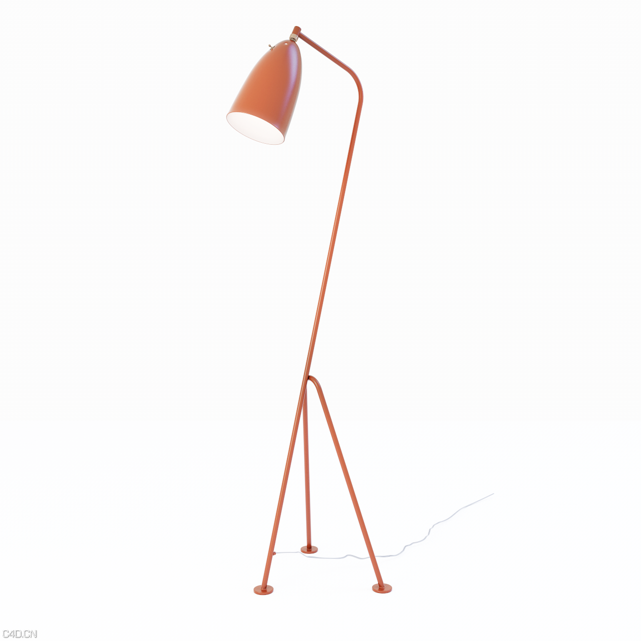桔色落地灯C4D模型 Floor lamp - C4D之家 - Gubi Grasshopper.png