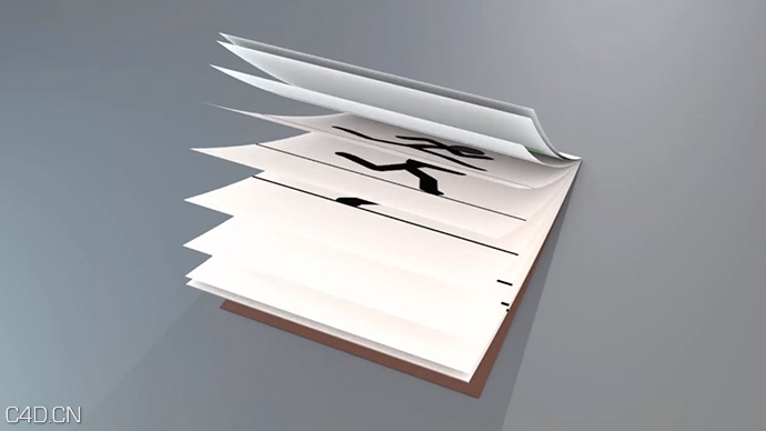 C4D翻书教程 Cinema 4D – Create An Animated Flip Book