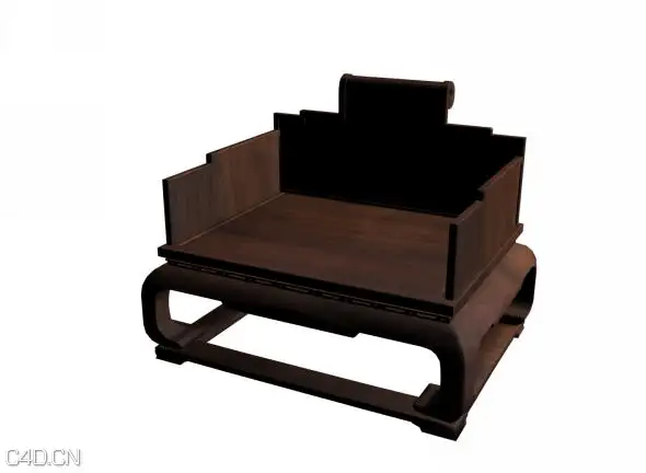 中式家具模型：云龙纹宝座C4D模型 - C4D之家 - 9-100404111307.jpg