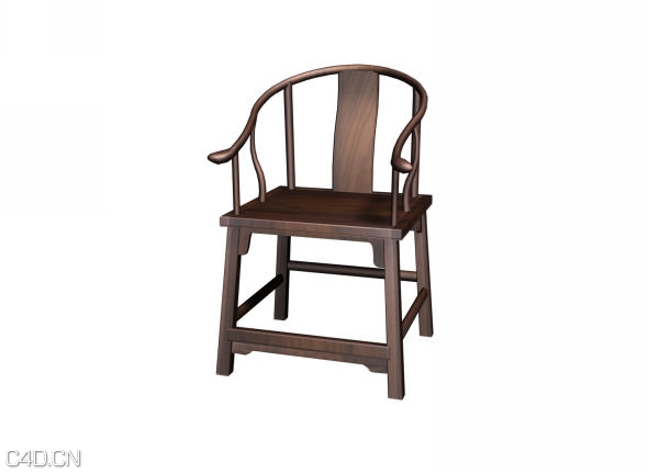 中式家具模型：如意云头纹圈椅C4D模型 - C4D之家 - 9-1004040Z243.jpg