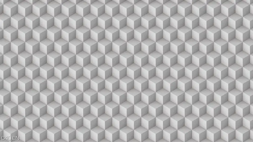 C4D等距方块布局工程文件（含小教程）ISOMETRIC CUBE PATTERN TUTORIAL