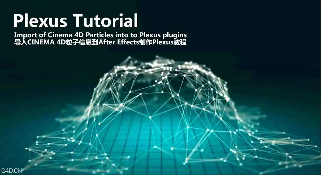 C4D/AE合成教程 Plexus 导入Cinema 4D 粒子信息使用教程