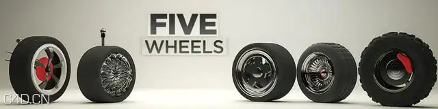 C4D运输包装类模型合集 Transportation Pack - C4D之家 - Tires.jpg