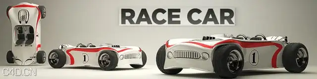 C4D运输包装类模型合集 Transportation Pack - C4D之家 - Race-car1.jpg