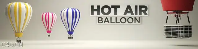 C4D运输包装类模型合集 Transportation Pack - C4D之家 - Hot-Air-Balloon.jpg