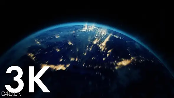 宇宙飞入地球穿过云层3K高清视频素材 VideoHive Earth Zoom