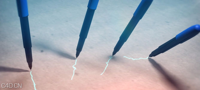 C4D画笔写字动画工程文件 Writing Animation