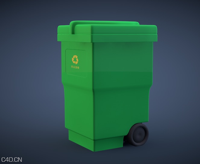 垃圾桶 垃圾回收车C4D模型 Trash can 3D model - C4D之家 - cinema4d_ 2015-07-23 00.24.13.jpg