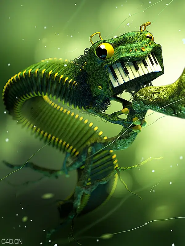 音乐森林插画作品欣赏：Sound of the forest - C4D之家 - 72d20ef6e7153d3388b4864a10777e3b.jpg